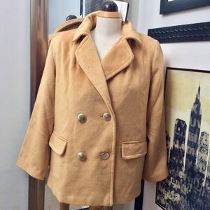 NWT Who What Wear mustard yellow double breasted blazer.
